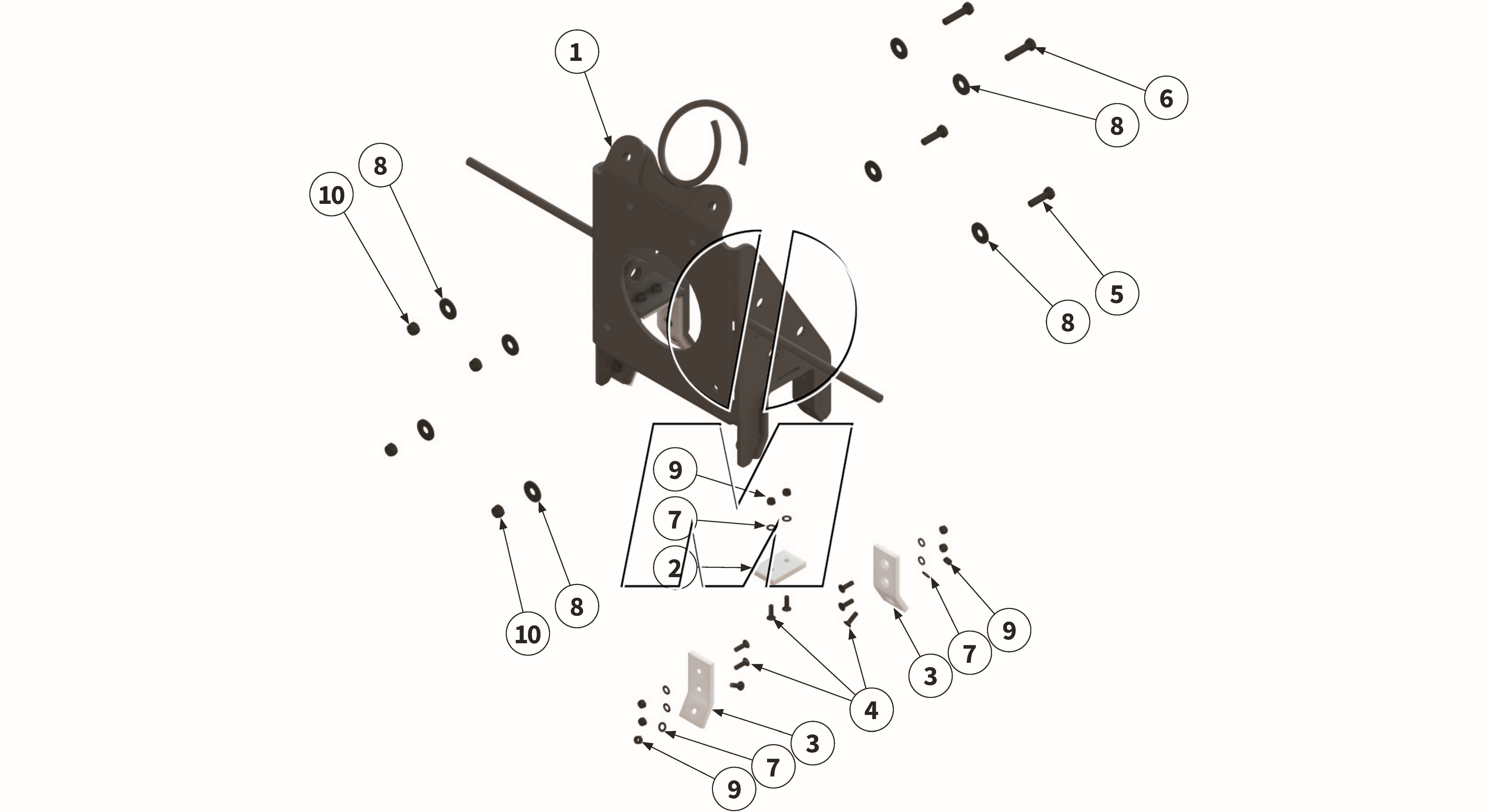 Zeichnung 09: Halter Streifenmulcher (P_MF_ET_24_WEL)