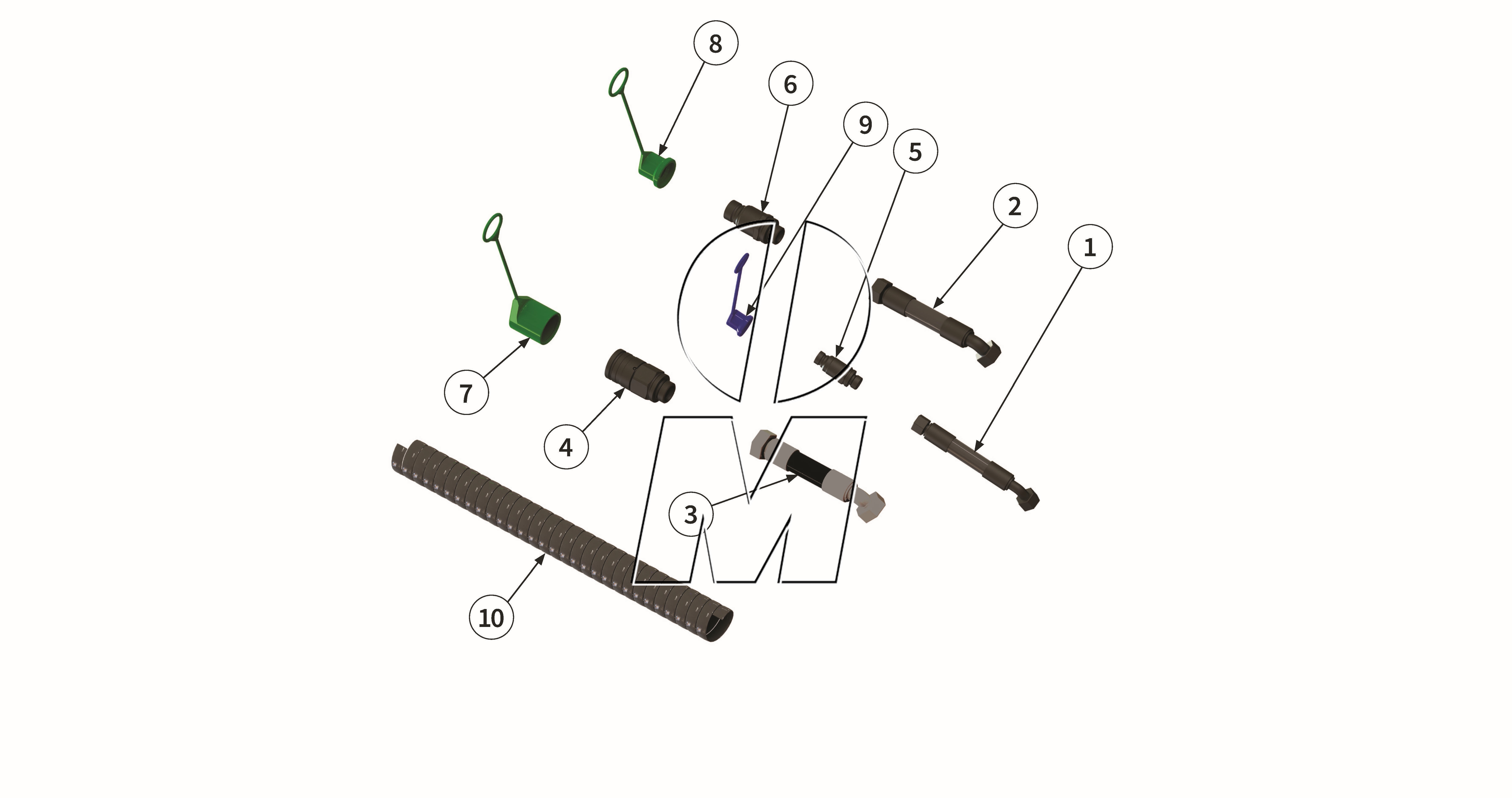 Zeichnung 13: Schlauchsatz 00053011 (P_C_ET_24_WEL_FR-HY)